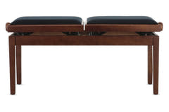 GEWA pianobänk Deluxe Double - valnöt matt