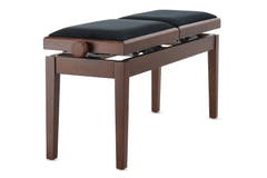GEWA pianobänk Deluxe Double - valnöt matt