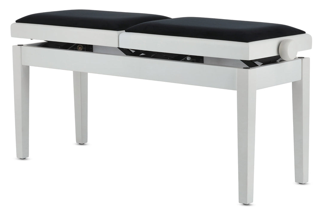 GEWA pianobänk Deluxe Double - vit matt