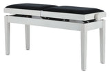 GEWA pianobänk Deluxe Double - vit matt