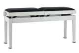 GEWA pianobänk Deluxe Double - vit matt