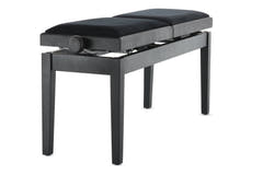 GEWA pianobänk Deluxe Double - svart matt