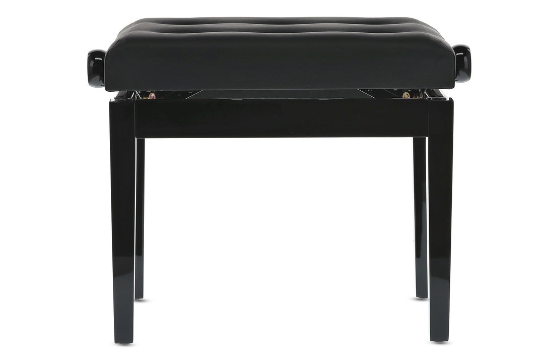 GEWA pianopall Deluxe Leather Black, Highgloss - svart klädsel i konstläder