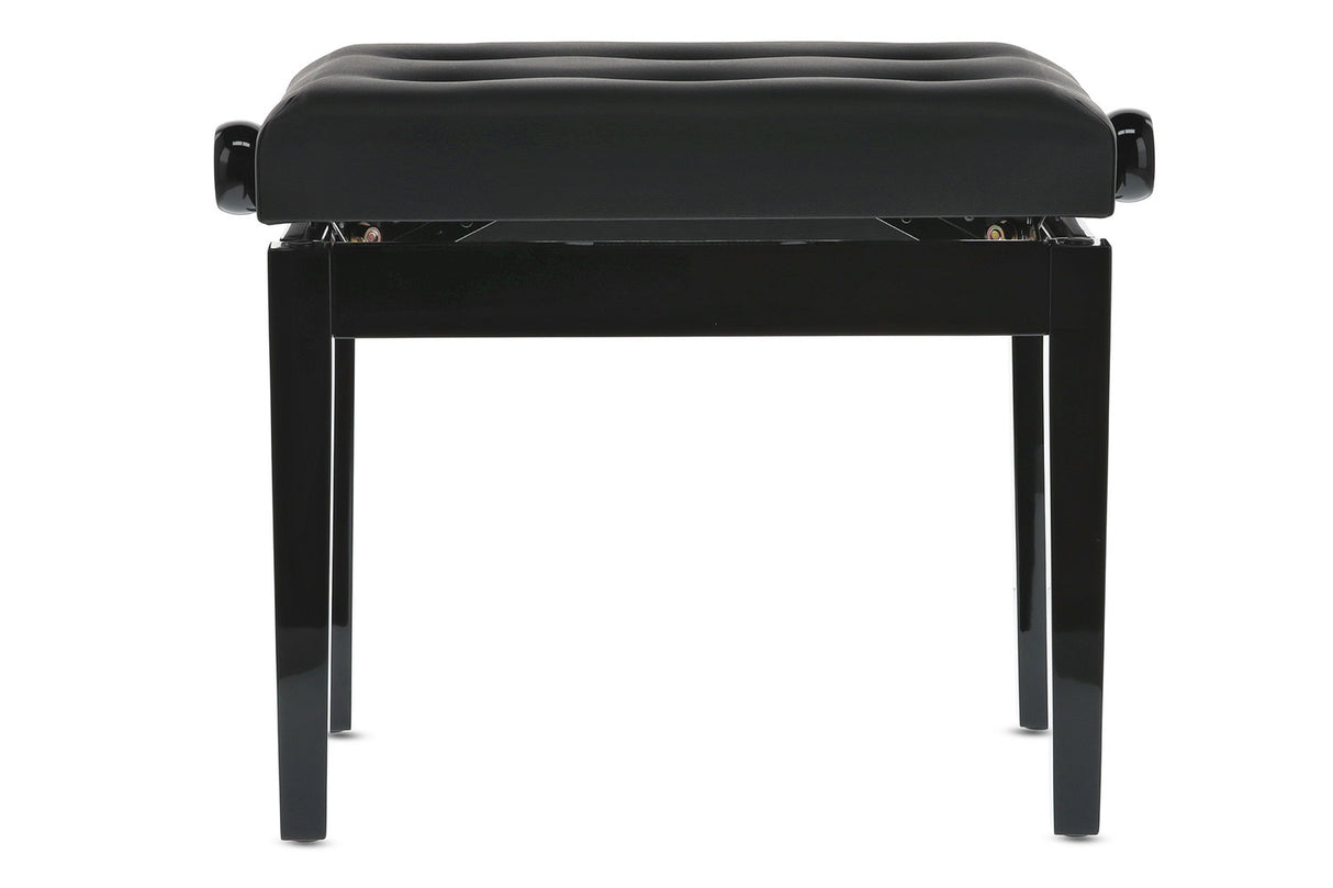 GEWA pianopall Deluxe Leather Black, Highgloss - svart klädsel i konstläder