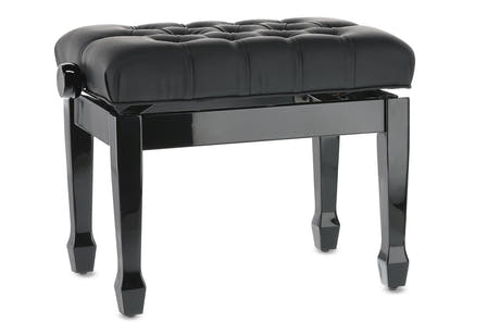 GEWA pianopall Deluxe XL svart högglans - svart överdrag