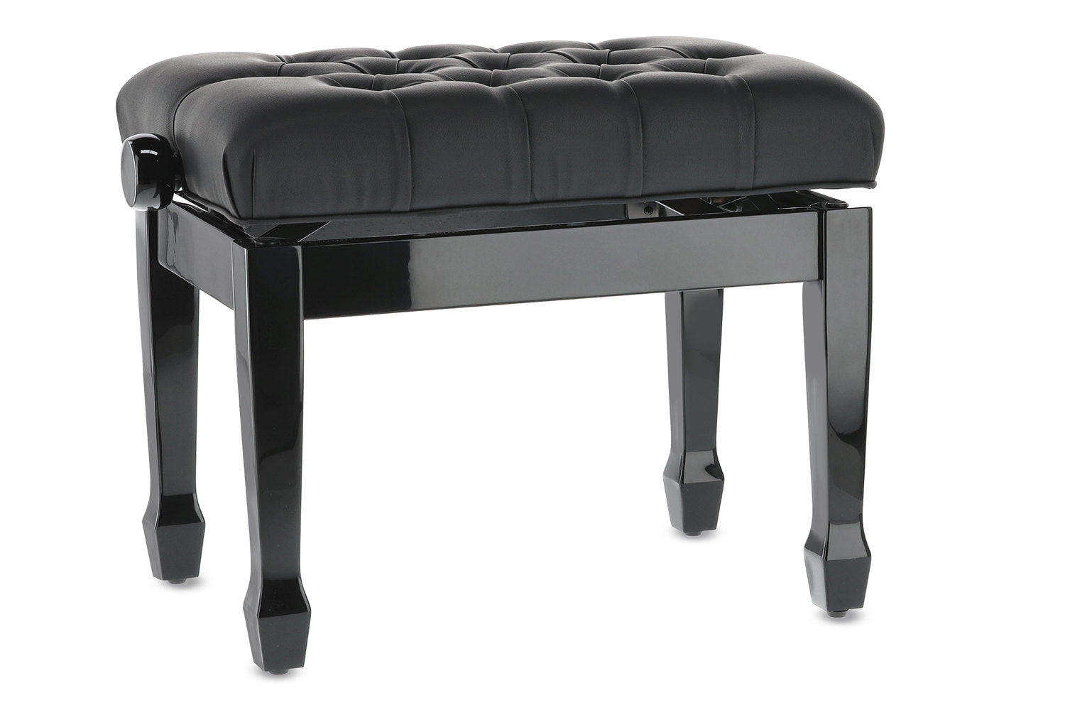 GEWA pianopall Deluxe XL svart högglans - svart överdrag
