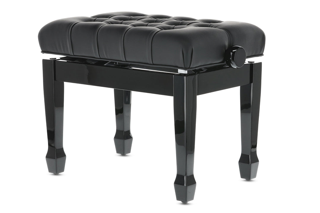 GEWA pianopall Deluxe XL svart högglans - svart överdrag