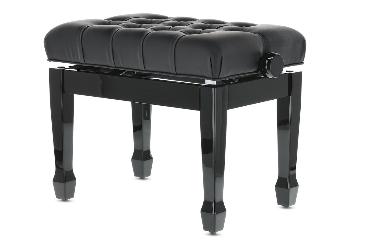 GEWA pianopall Deluxe XL svart högglans - svart överdrag