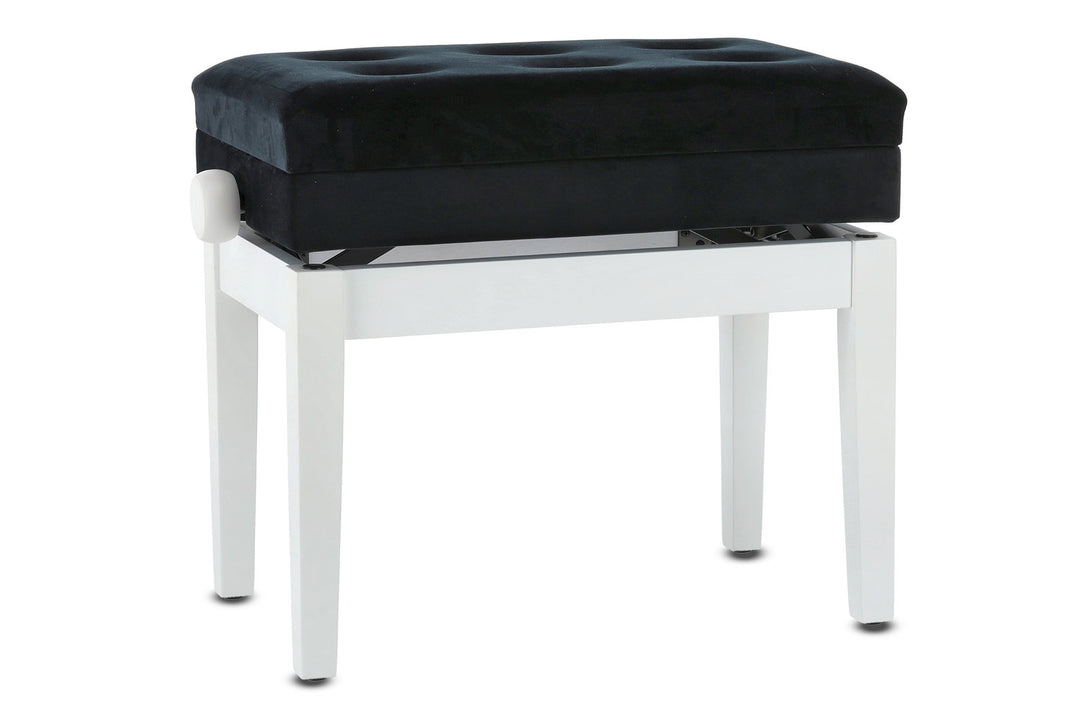 GEWA pianobänk Deluxe med förvaringsfack - Vit matt