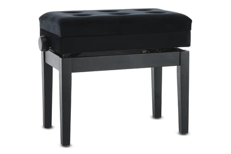 GEWA pianobänk Deluxe med förvaringsfack - Svart matt