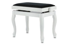 GEWA pianobänk Deluxe Classic - Vit matt