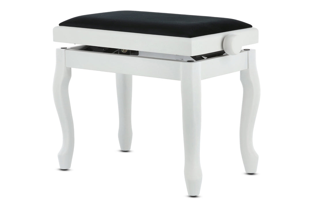 GEWA pianobänk Deluxe Classic - Vit matt