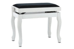 GEWA pianobänk Deluxe Classic - Vit matt