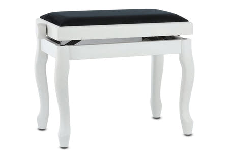 GEWA pianobänk Deluxe Classic - Vit matt