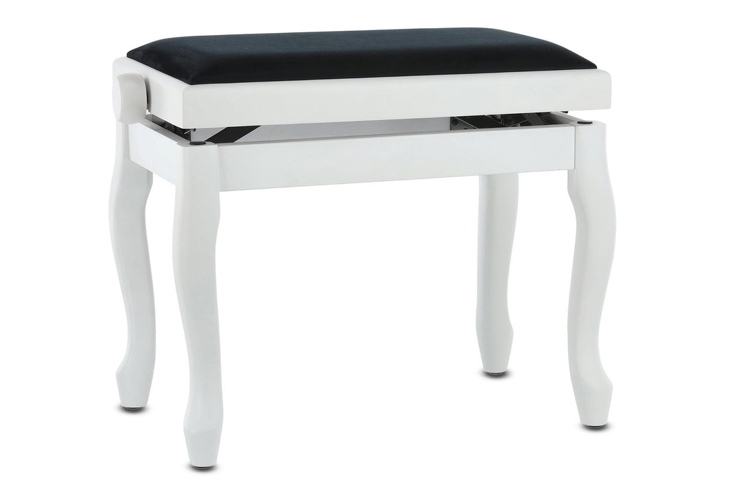 GEWA pianobänk Deluxe Classic - Vit matt