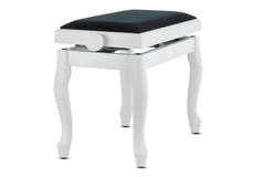 GEWA pianobänk Deluxe Classic - Vit matt
