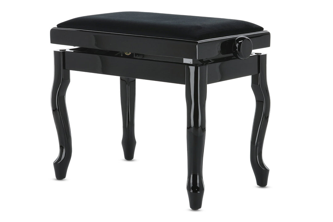 GEWA pianopall Deluxe Classic - svart högblank