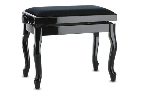 GEWA pianopall Deluxe Classic - svart högblank