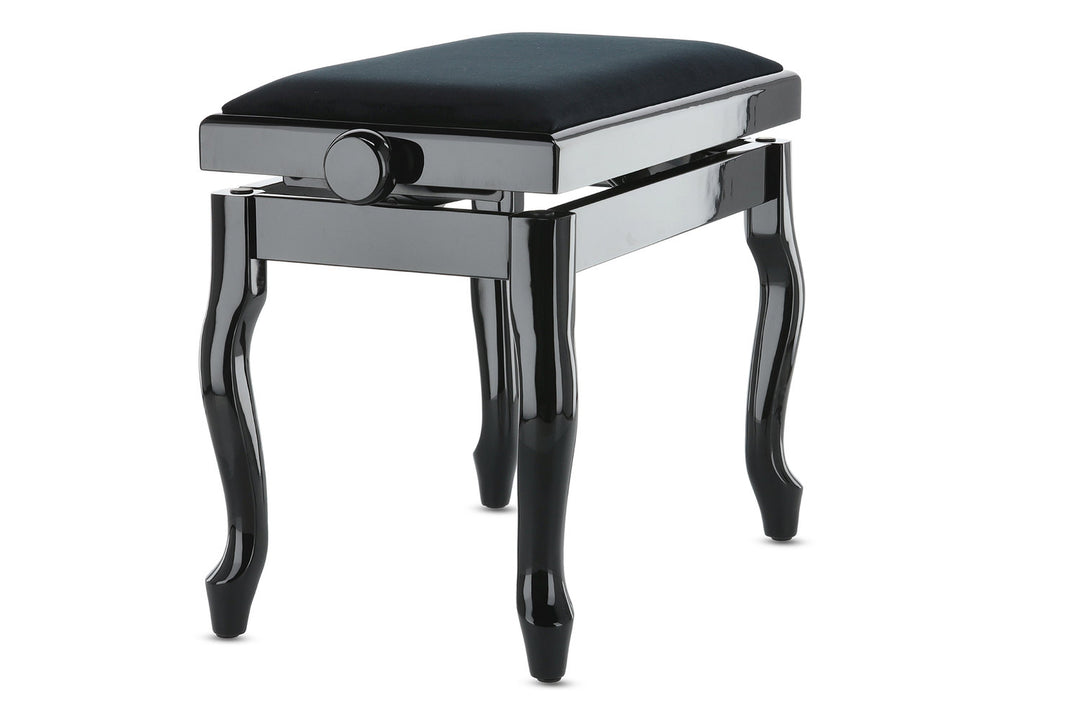 GEWA pianopall Deluxe Classic - svart högblank