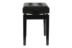 GEWA pianopall Deluxe Leather Black, Highgloss - svart klädsel i konstläder