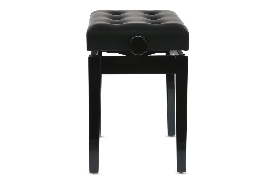 GEWA pianopall Deluxe Leather Black, Highgloss - svart klädsel i konstläder