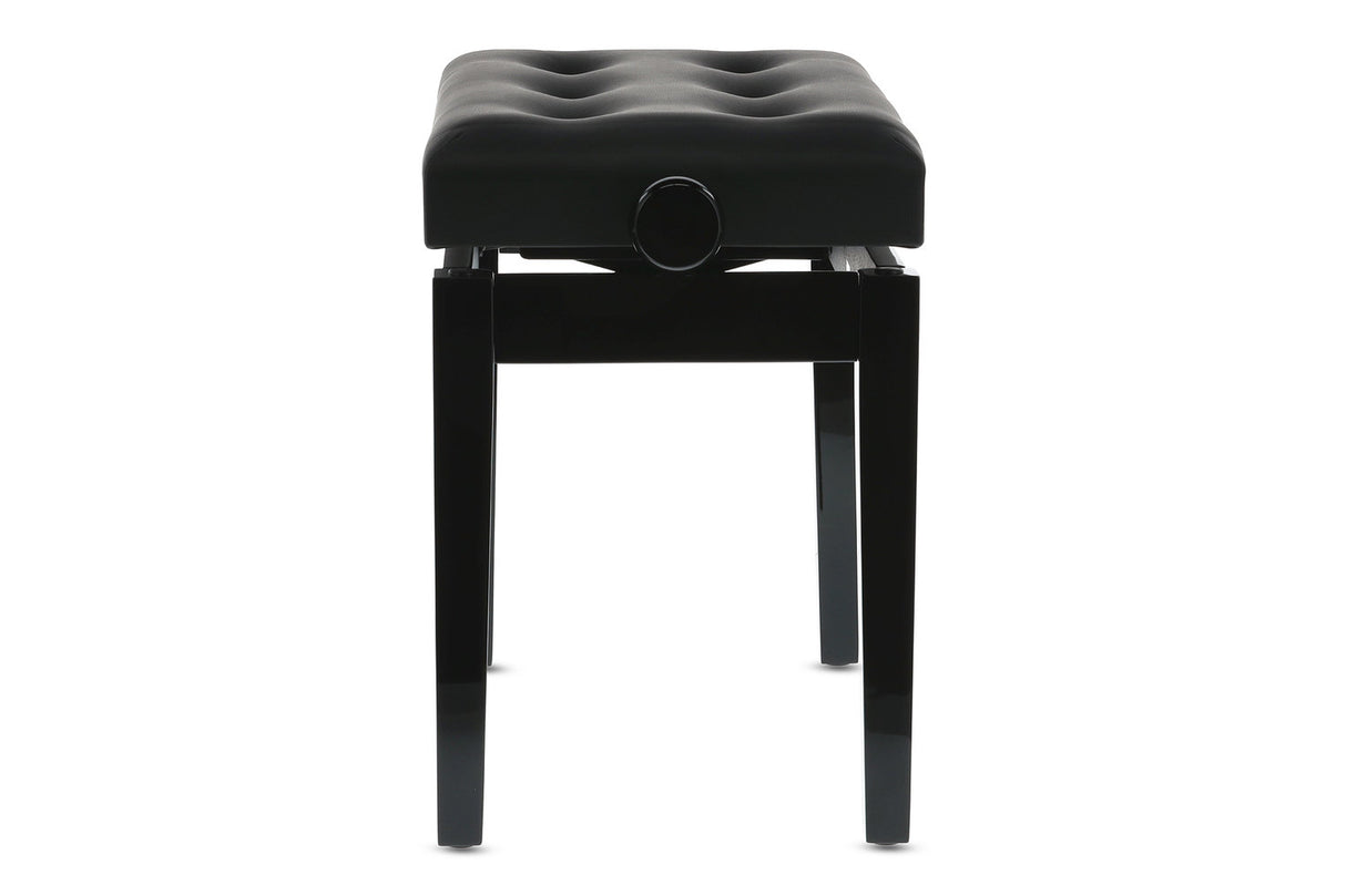 GEWA pianopall Deluxe Leather Black, Highgloss - svart klädsel i konstläder