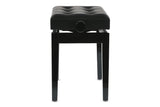 GEWA pianopall Deluxe Leather Black, Highgloss - svart klädsel i konstläder