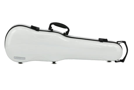 GEWA formgjutna fiolfodral Air 1.7 - vit högglans (med sidohandtag)