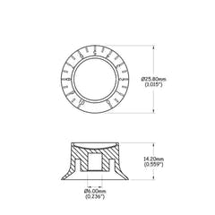 Partsland potentiometerknopp Gibson Style - Set Gibson Style