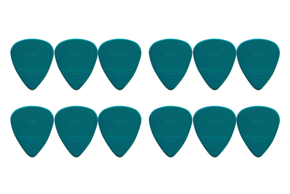D-Grip Janicek Standard 351 plektrum, 0,67 mm, turkos, 12 st.