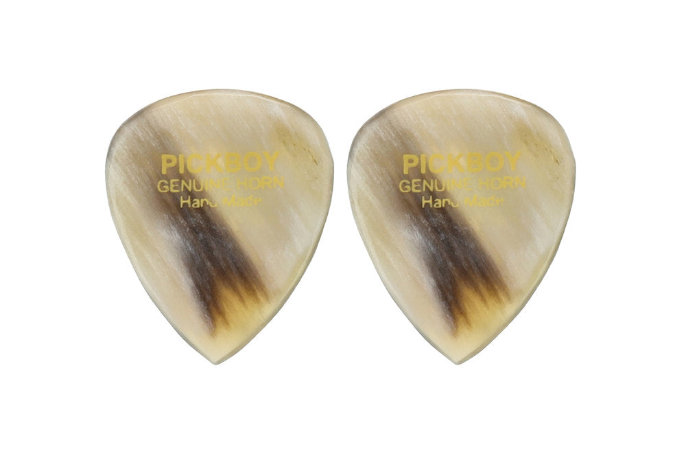 Pick Boy Exotic plektrum i buffelhorn, 2 st.