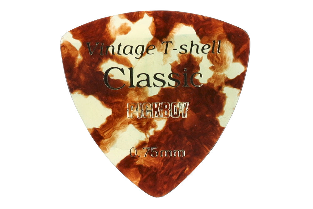 Pick Boy Vintage Classic T-Shell plektrum, trekantiga, 0,75 mm, 8 st.
