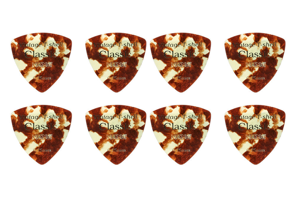 Pick Boy Vintage Classic T-Shell plektrum, trekantiga, 0,75 mm, 8 st.