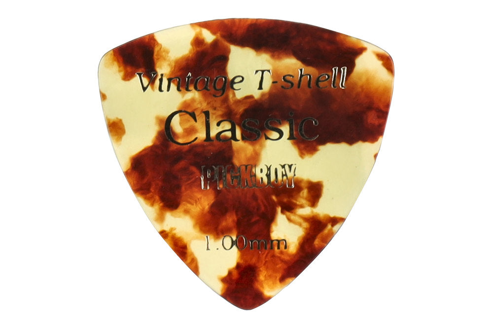 Pick Boy Vintage Classic T-Shell plektrum, trekantiga, 1,00 mm, 8 st.
