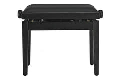 GEWA pianobänk Deluxe Autolift Vinyl - svart matt (svart sits)