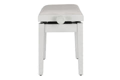 GEWA pianobänk Deluxe Autolift Vinyl - vit matt (vit sits)