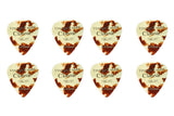 Pick Boy Vintage Classic T-Shell plektrum, korta, 0,75 mm, 8 st.