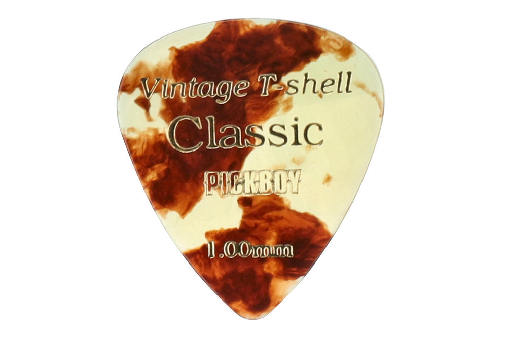 Pick Boy Vintage Classic T-Shell plektrum, kort, 1,00 mm, 8 st.