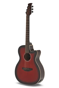 Applause E-akustisk Gitarrer Jump OM Electro Cut Gloss - Cherry Burst (AEO-69-CB)