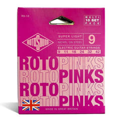 Rotosound Roto Pinks R9-10 elgitarrsträngar 9-42, 10 set