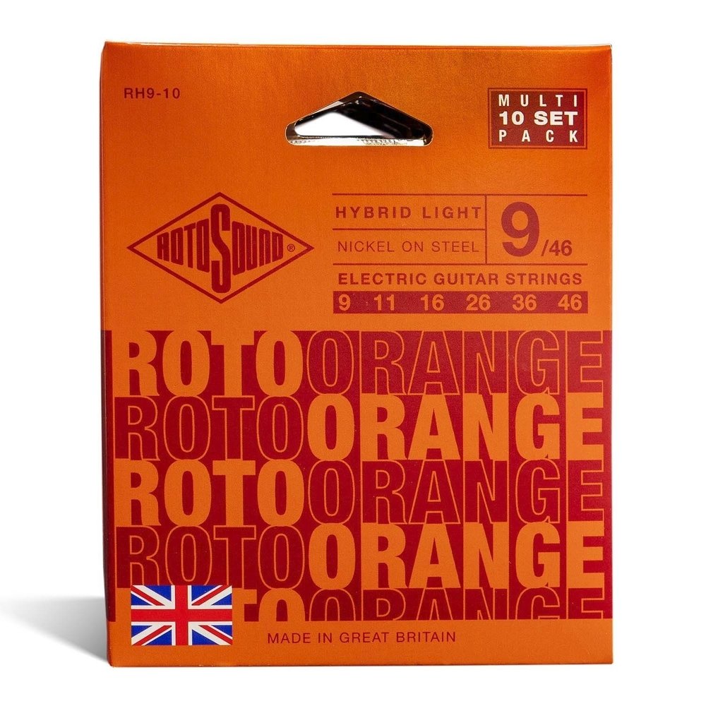 Rotosound Roto Orange RH9-10 elguitarstrenge 9-46, 10 sæt