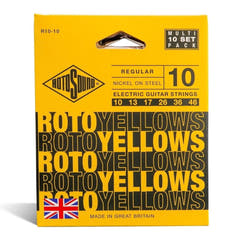 Rotosound Roto Yellows R10-10 elgitarrsträngar 10-46, 10 set
