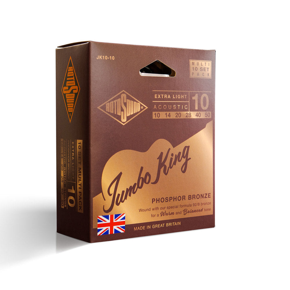 Rotosound Jumbo King JK10-10 westerngitarrsträngar 10-50, 10 set