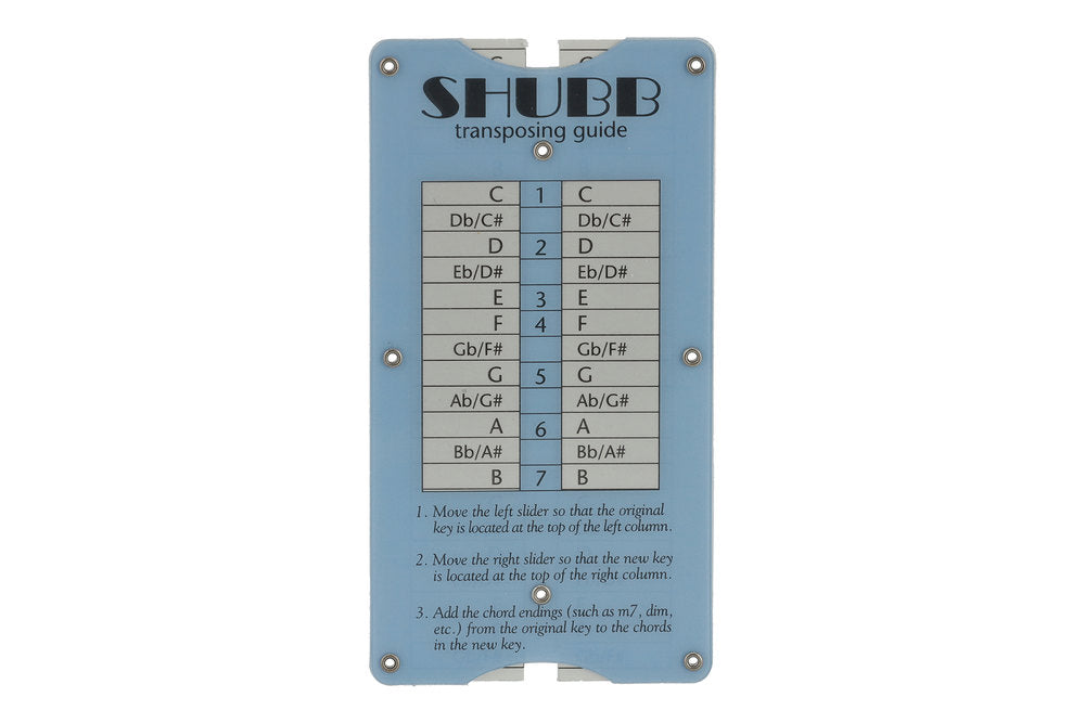 Shubb TG1 transponeringsguide för capo