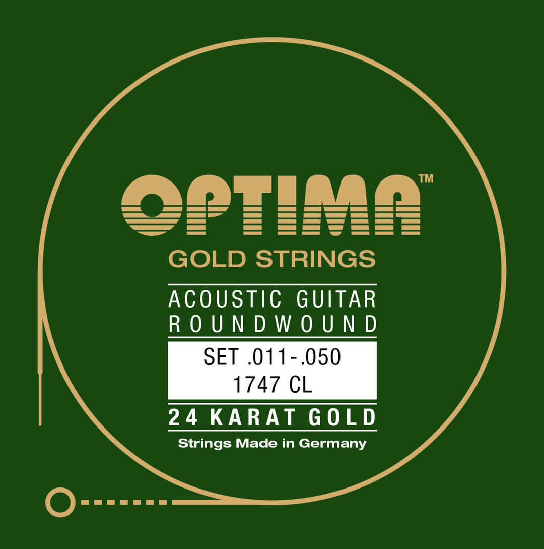 Optima strängar för akustisk Gitarrer Gold strings - Set (1747CL)