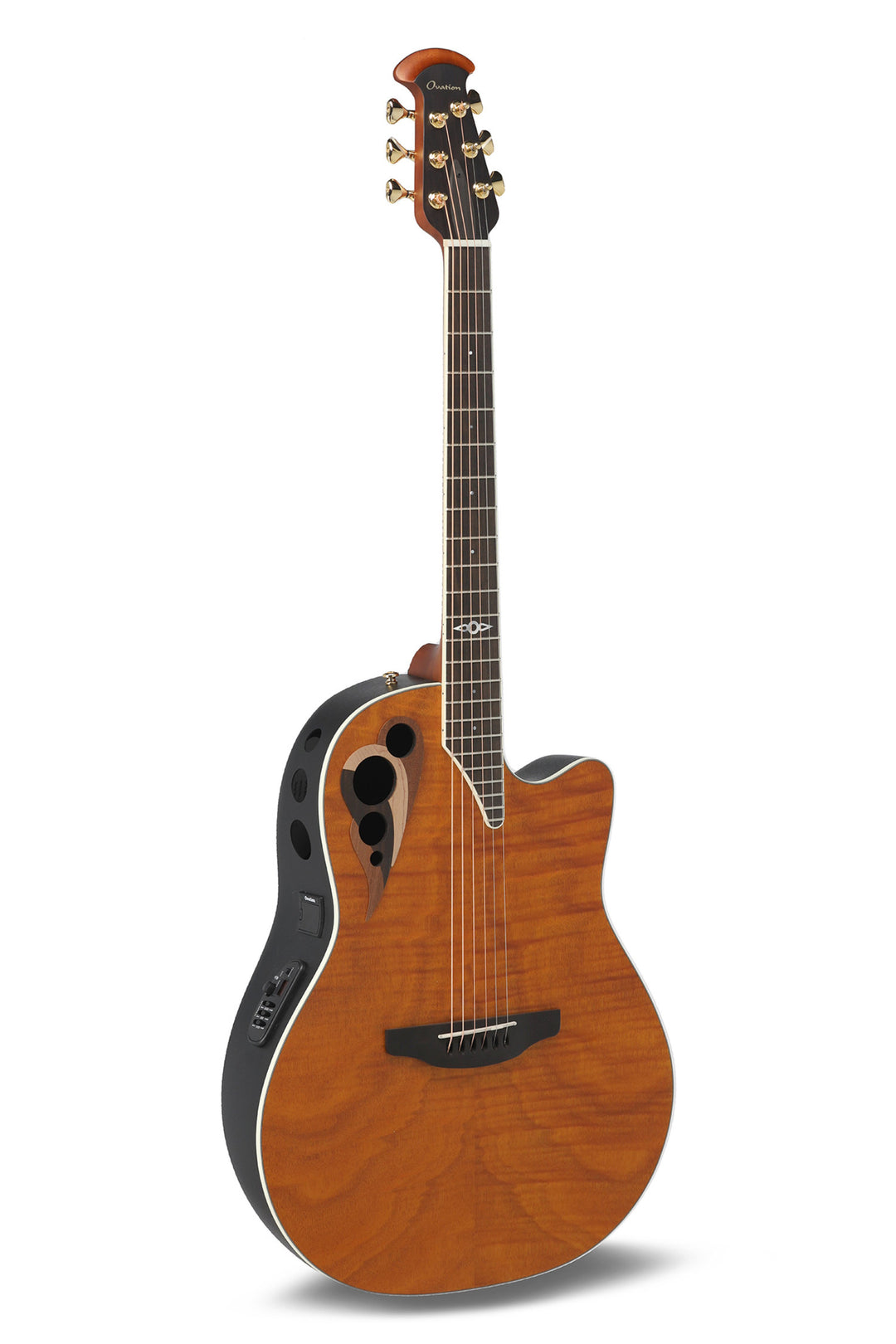 Ovation E-akustisk Gitarrer Celebrity Elite Deluxe Plus Ltd 2026 Deep Contour - Amber Satin (CDX40P-FM-G)