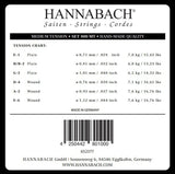 Hannabach strängar för klassisk gitarr serie 800 Medium tension silverpläterade - Set medium (800MT)