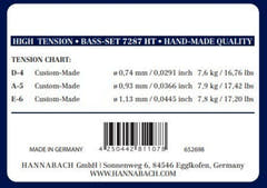 Hannabach strängar för klassisk gitarr Series 728 High Tension Custom Made - 3-pack bassträngar hög (7287HT)