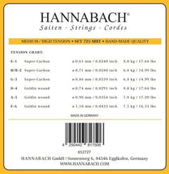 Hannabach 725 E6 bassträng till klassisk gitarr, medium/high tension