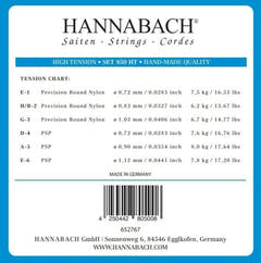Hannabach 850 E6 bassträng till klassisk gitarr, hög spänning